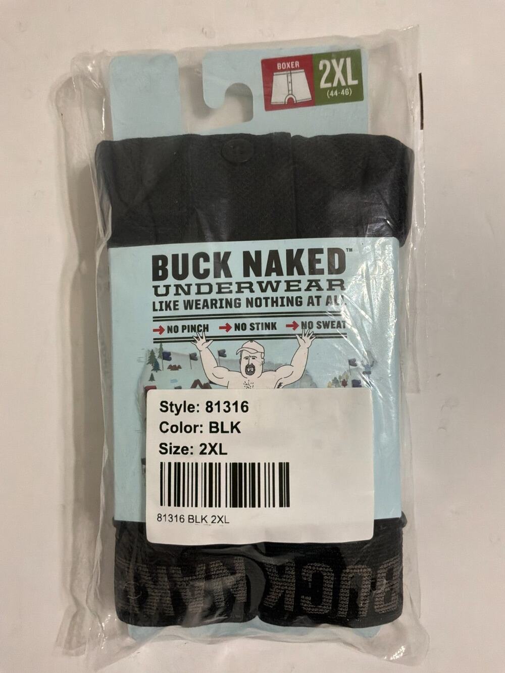 Duluth Trading Buck Naked Boxers Men's 2XL Black Performance Underwear 81316 NEW